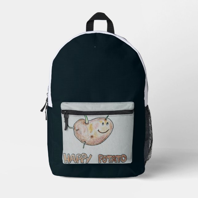 Happy Potato Print Cut Sew Bag Bedruckter Rucksack (Vorderseite)