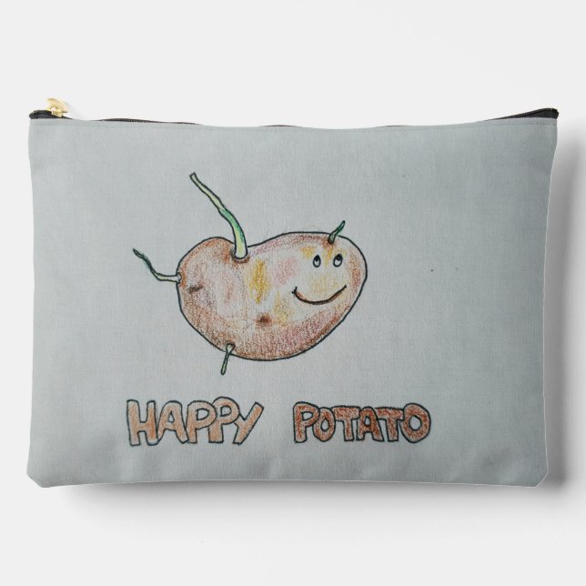 Happy Potato Print Cut Sew Bag Zubehörtasche (Vorderseite)