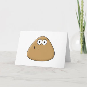 Happy Pou - Grußkarte Horizontal Karte