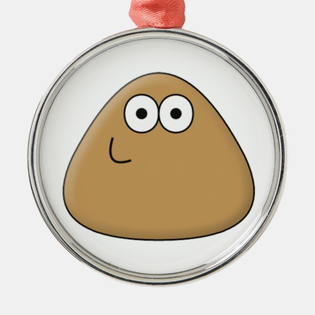 Happy Pou - Ornement rond Premium (Devant)