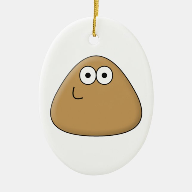 Happy Pou - Oval Ornament (Vorne)