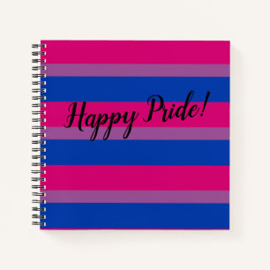 Happy Pride Bisexual Flag Notizbuch