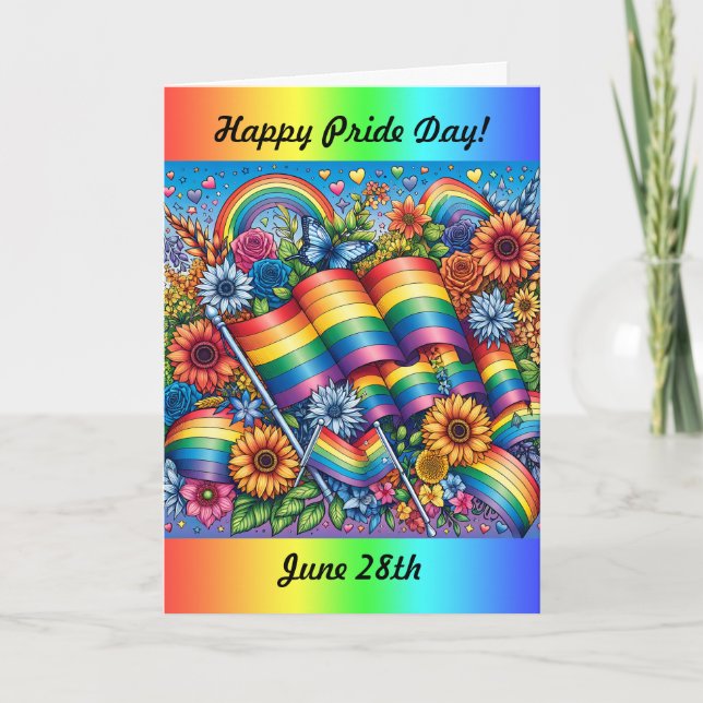 Happy Pride Day | 28. Juni Rainbow Karte (Vorderseite)