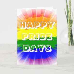 Happy Pride Days Burning Rainbow Flag Gay Pride Karte