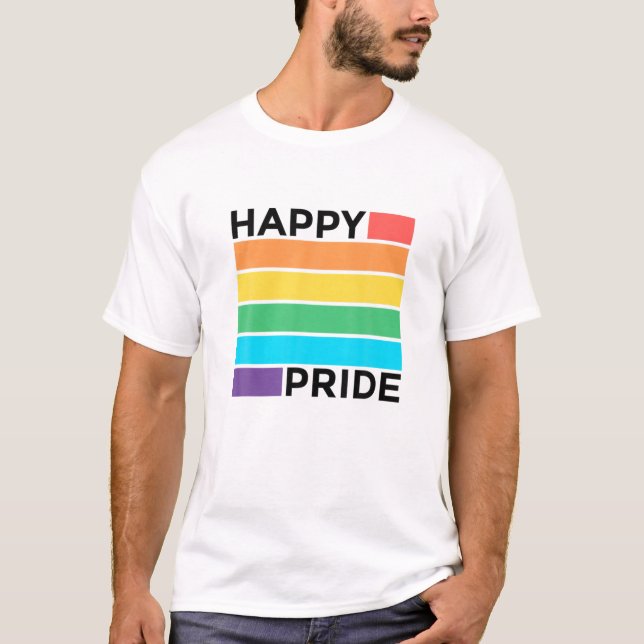 HAPPY PRIDE GAY T-Shirt (Vorderseite)