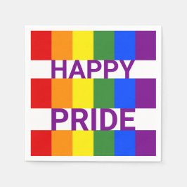 Happy Pride Modernes Rainbow Party Serviette