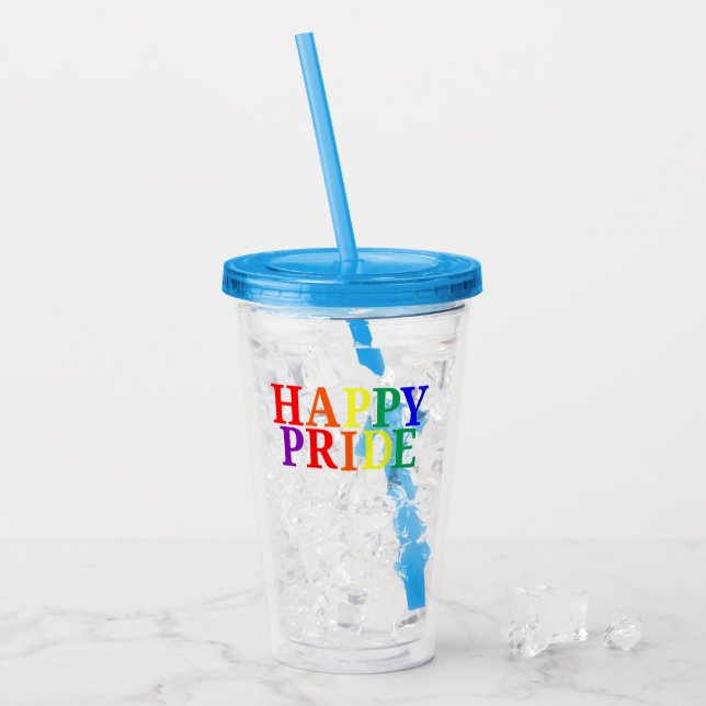 Happy Pride Month Acryltrinkbecher (Vorderseite Ice)