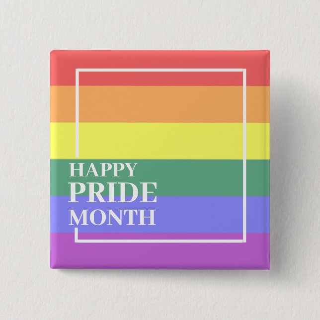 Happy Pride Month Button (Vorderseite)