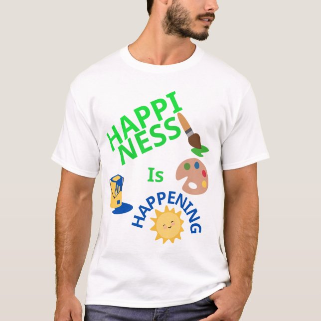 Happy Puff Anstrich Crew  T-Shirt (Vorderseite)