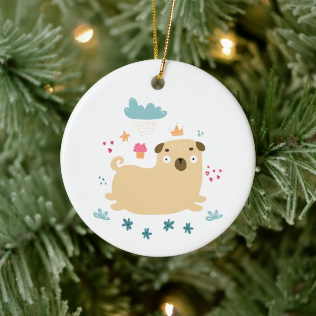 Happy Puggy Ornament (Baum)
