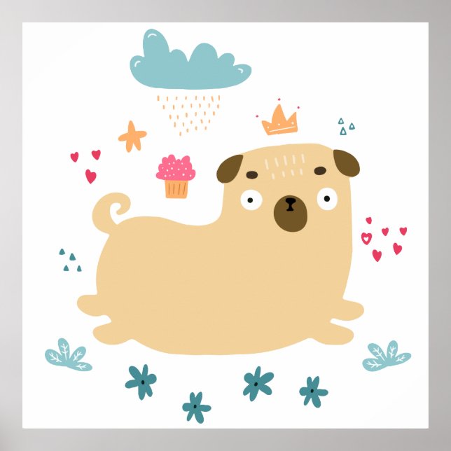 Happy Puggy Poster (Vorne)