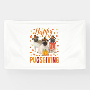Happy Pugsgiving Niedlich Erntedank Mops Hunde Wea Banner
