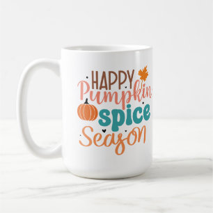 Happy Pumpkin Gewürzsaison Falltypografie Kaffeetasse