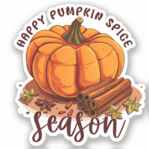 Happy Pumpkin Gewürzsaison - Gemütliche Herbstwoch Aufkleber