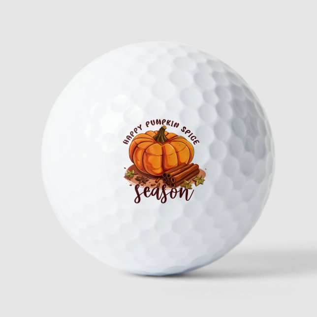 Happy Pumpkin Gewürzsaison Golfball (Vorderseite)