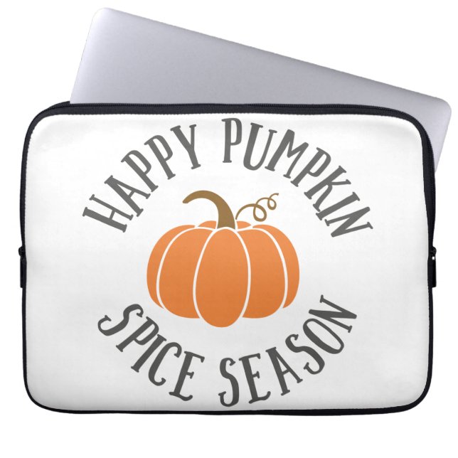 Happy Pumpkin Gewürzsaison Laptopschutzhülle (Vorderseite)