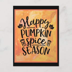 Happy Pumpkin Gewürzsaison Niedlicher Fall Postkarte