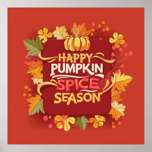Happy Pumpkin Gewürzsaison Poster