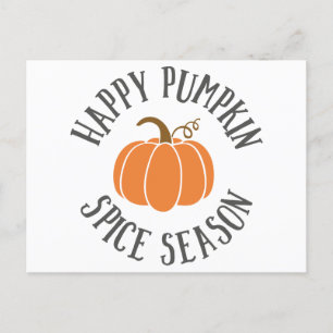 Happy Pumpkin Gewürzsaison Postkarte
