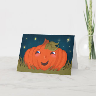 Happy Pumpkin Halloween Card Karte