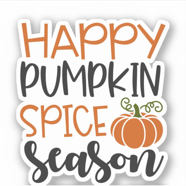 Happy Pumpkin Spice Season Aufkleber (Vorderseite)