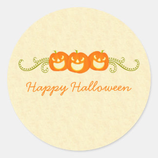 Happy Pumpkin Wirbel Halloween Stickers