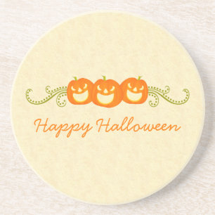 Happy Pumpkin Wirbel Halloween Untersetzer