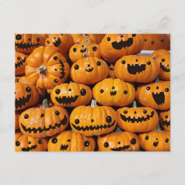 Happy Pumpkins Halloween Herbssaison Postkarte