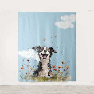 Happy Pup Wandteppich