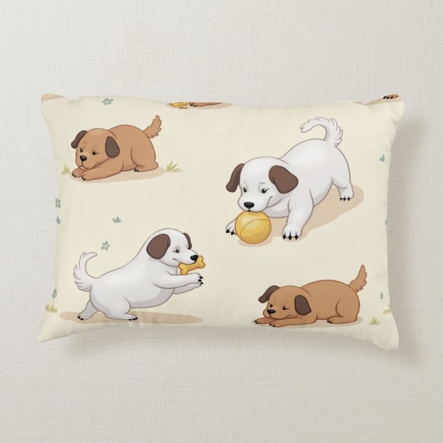 Happy puppy accent pillow 2 dekokissen (Rückseite)