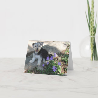 Happy Puppy Blank Note Card Karte