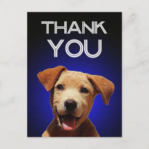 Happy Puppy danke Ihnen Postcard Postkarte