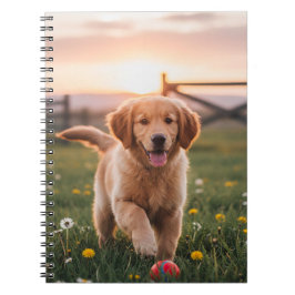 Happy Puppy Spiral Notebook Notizblock