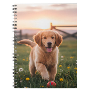 Happy Puppy Spiral Notebook Notizblock