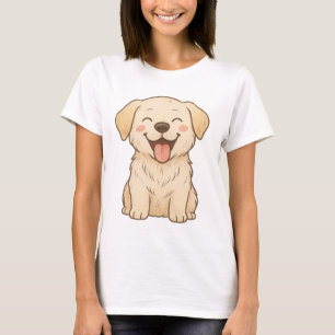 Happy Puppy Vibes - Niedlich HandGezeichnet Hund T-Shirt