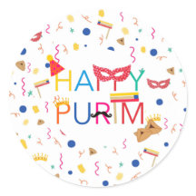 Happy-Purim-Aufkleber