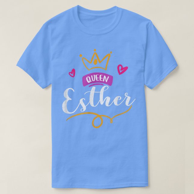 Happy Purim Costume Idea Queen Esther Hebrew Jewis T-Shirt (Design vorne)