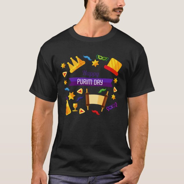 Happy Purim Day T-Shirt (Vorderseite)