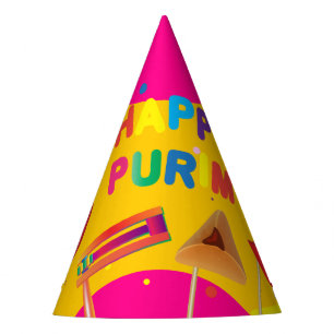 Happy Purim Festival Kinder Party Geschenke Muster Partyhütchen