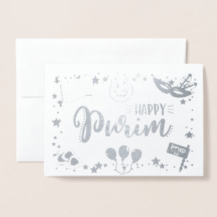 Happy Purim Folienkarte