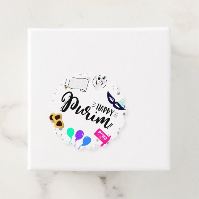 Happy Purim Geschenkanhänger (Beispiel)