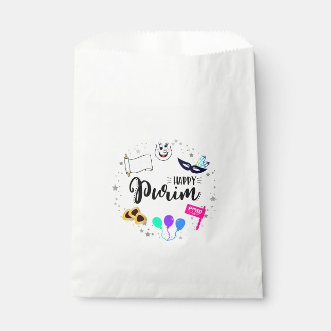 Happy Purim Geschenktütchen (Vorderseite)
