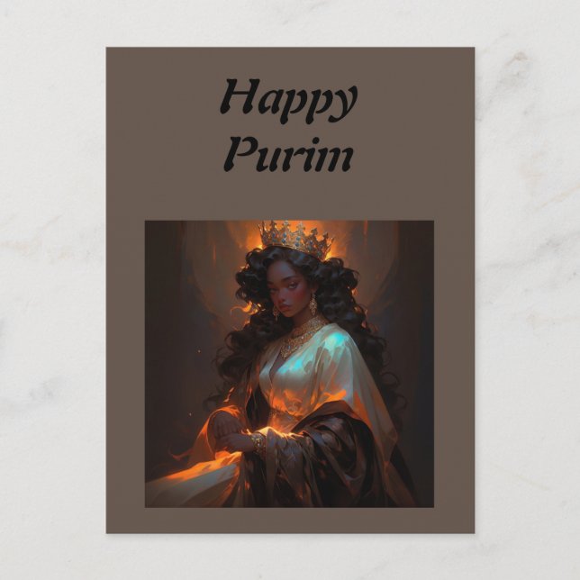 Happy Purim Postkarte (Vorderseite)