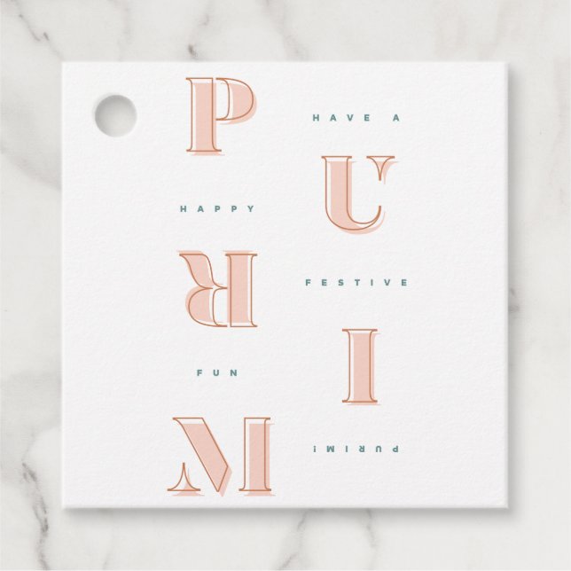 Happy Purim Sephardic Edition, étiquette cadeau ju (Devant)