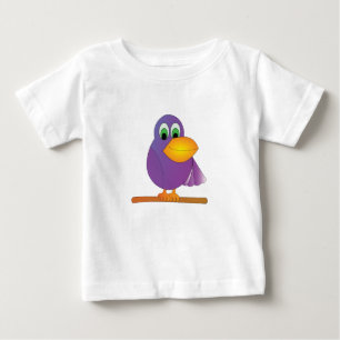 Happy Purple Parrot Babytee Baby T-shirt