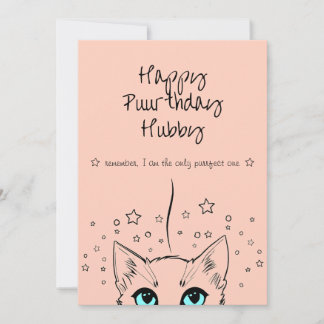 Happy Purr-thday (Geburtstag) Grüße für Ihn Feiertagskarte