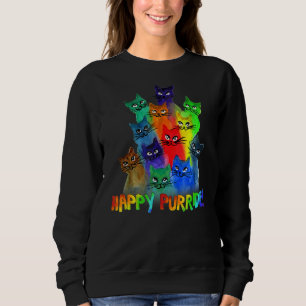 Happy Purride Cat Pride Month Gay Rights Regenboge Sweatshirt