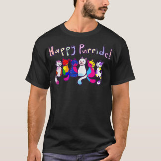 Happy Purride Cats Kittens Gay Pride LGBTQ Transmi T-Shirt