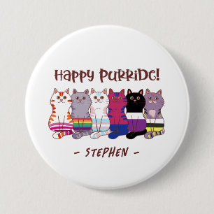 Happy Purride - LGBTQ Pride Cats Button