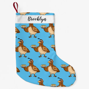Happy quail mit Eiern Cartoon Kleiner Weihnachtsstrumpf